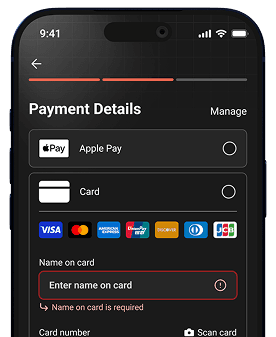 SkyXero payment details with Apple Pay and card options